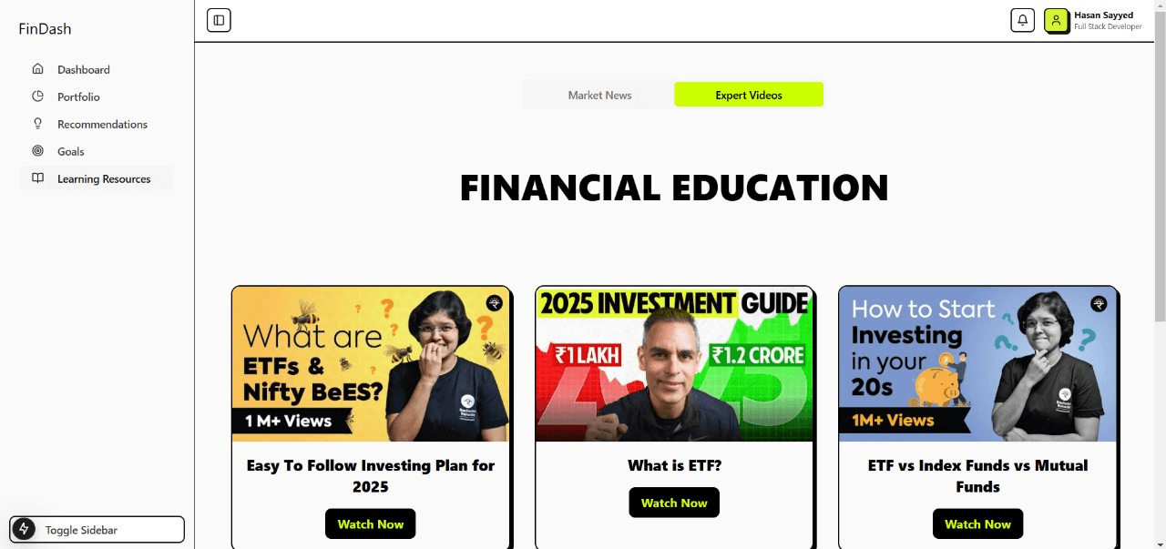 Financial Education Videos